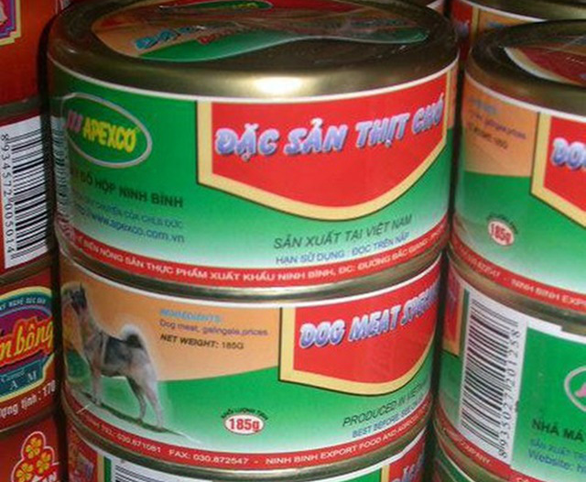 Thông tin bất ngờ về sản phẩm thịt chó đóng hộp ở Ninh Bình