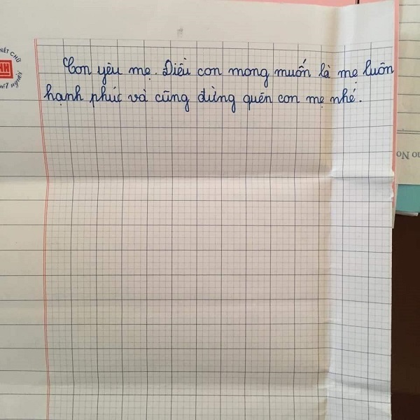 Nội dung bức thư vô cùng xúc động bé gái lớp 5 gửi mẹ