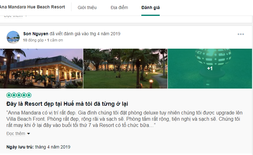 Ana Mandara Huế Beach Resort & Spa giành chứng chỉ dịch vụ xuất sắc của Tripadvisor