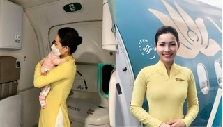 Nữ tiếp viên chăm bé 2 tháng tuổi trên chuyến bay trở về Việt Nam tránh dịch