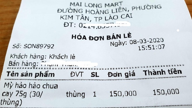 Lợi dụng dịch Covid-19 'đội' giá mỳ tôm, một siêu thị ở Lào Cai bị phạt 20 triệu đồng