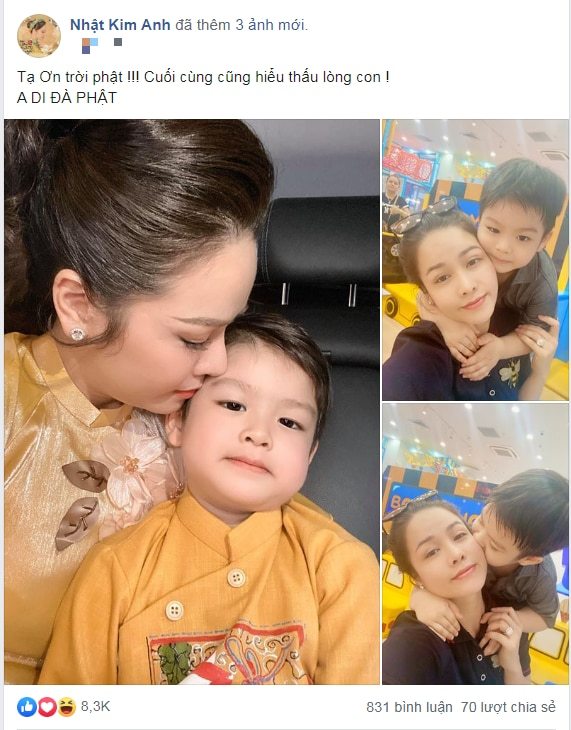 Thắng kiện giành quyền nuôi con, Nhật Kim Anh được dàn sao Việt chúc mừng