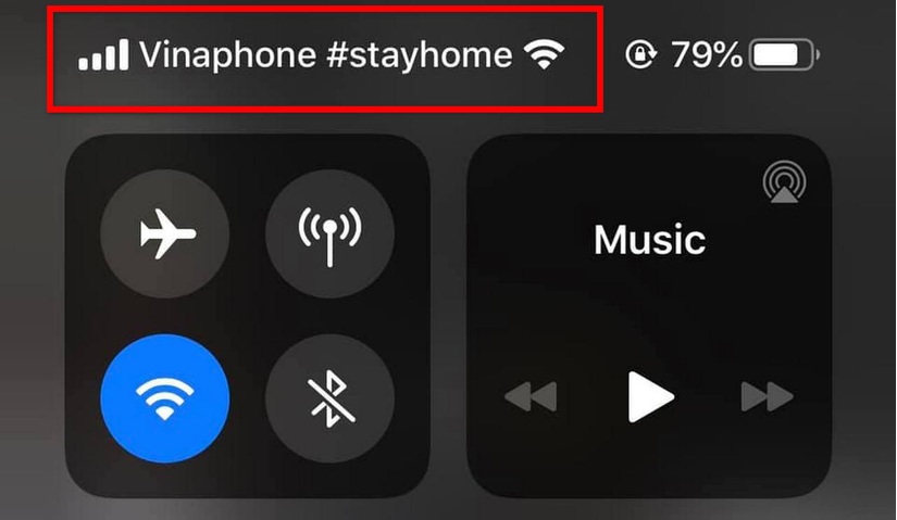 Thông điệp Stayhome (hãy ở nhà) được nhiều nhà mạng như vietel, vinaphone...gửi tới người dùng
