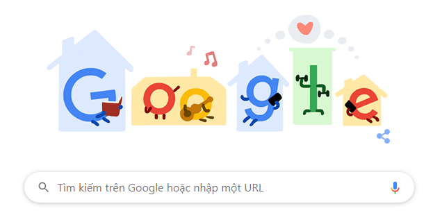 Google Doodle hôm nay 3/4: “Stay Home. Save lives. Help stop coronavirus”