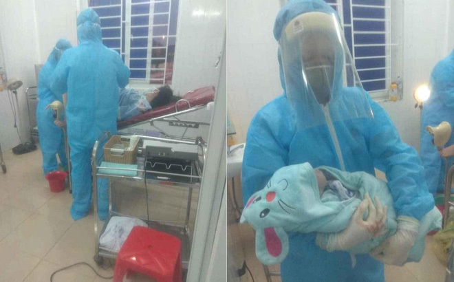 Sản phụ sinh bé trai ngay trong phòng cách ly tại Nghệ An