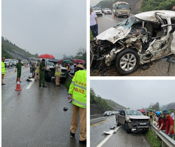Ba ô tô tai nạn liên hoàn trên cao tốc Nội Bài - Lào Cai, tài xế nhập viện