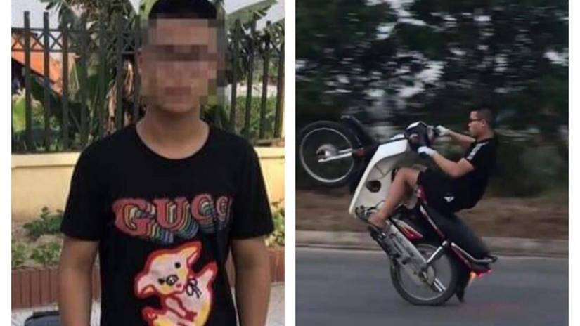 Không đội mũ, bốc đầu xe máy đăng lên facebook khoe, thanh niên nhận kết đắng