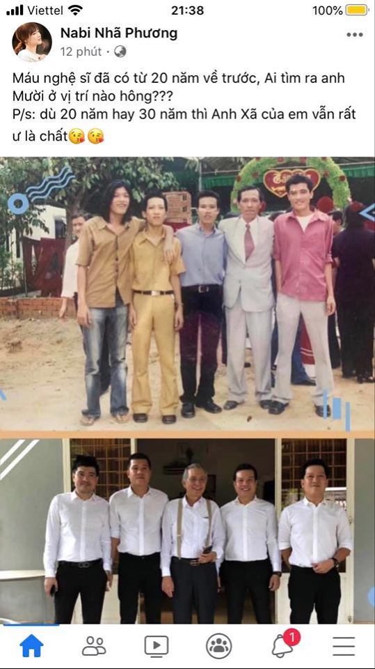 Nhã Phương chia sẻ hình ảnh của ông xã Trường Giang 20 năm về trước khiến fan không nhận ra