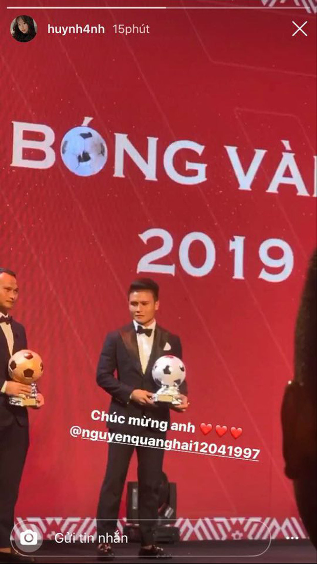  Quang Hải đưa bạn gái Huỳnh Anh tới dự Lễ trao giải Quả bóng Vàng 2019
