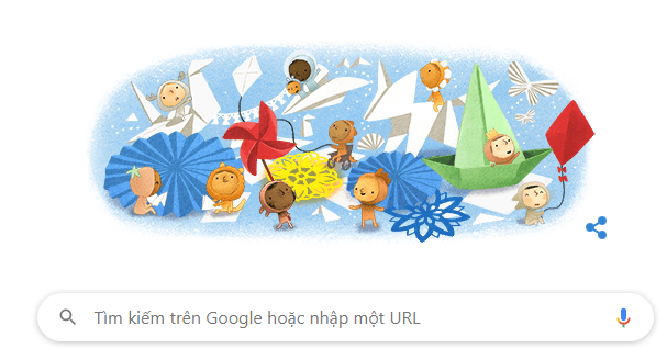 Google Doodle chúc mừng ngày Quốc tế thiếu nhi 1/6/2020