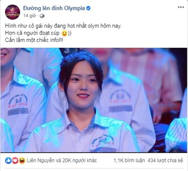 Nữ sinh Bắc Ninh bỗng nổi tiếng nhờ lọt vào ống kính Olympia