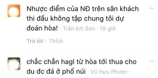 Fan hâm mộ dự đoán bất ngờ về kết quả trận HAGL gặp Nam Định