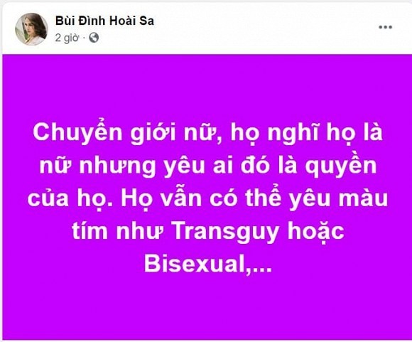 Hoài Sa phản đối quan điểm của Hương Giang và Trấn Thành khi khẳng định người chuyển giới nữ chỉ yêu trai thẳng?
