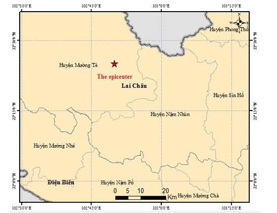 Sáng nay Lai Châu lại động đất, trận thứ 5 trong tháng 6