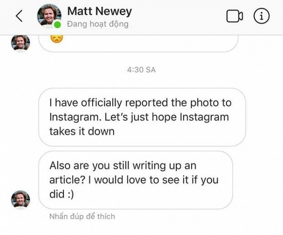 Vũ Khắc Tiệp chính thức bị tác giả 'report' tài khoản Instagram vì sử dụng ảnh 'chùa'