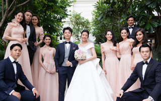 Dàn sao 'khủng' dự lễ cưới Á hậu Thúy Vân và chồng doanh nhân