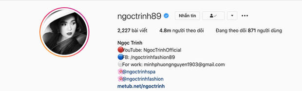 Ngọc Trinh 'vượt mặt' Chi Pu, chạm ngưỡng 4,8 triệu follow trên Instagram