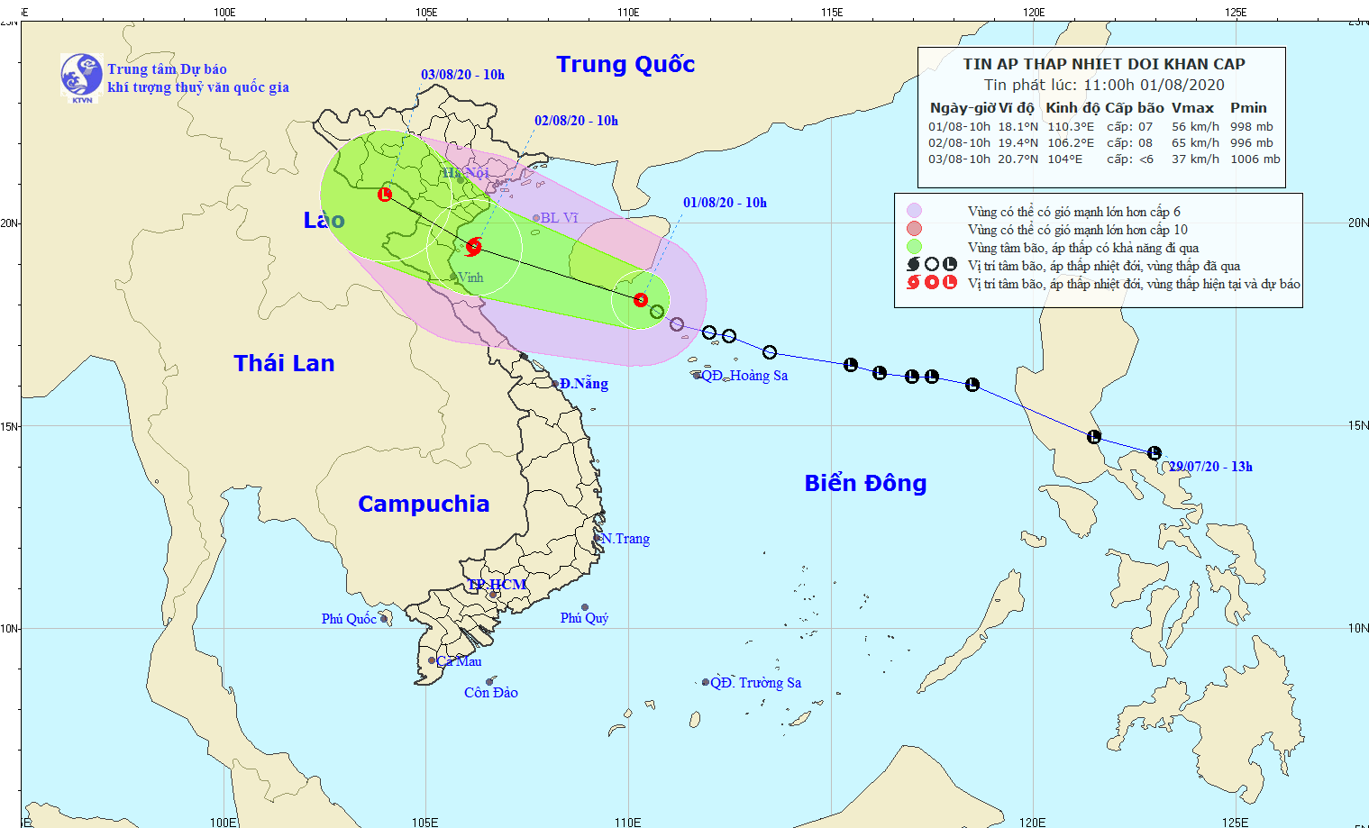 Áp thấp nhiệt đới mạnh lên thành bão sẽ đổ bộ vào Nam Định - Thanh Hóa 