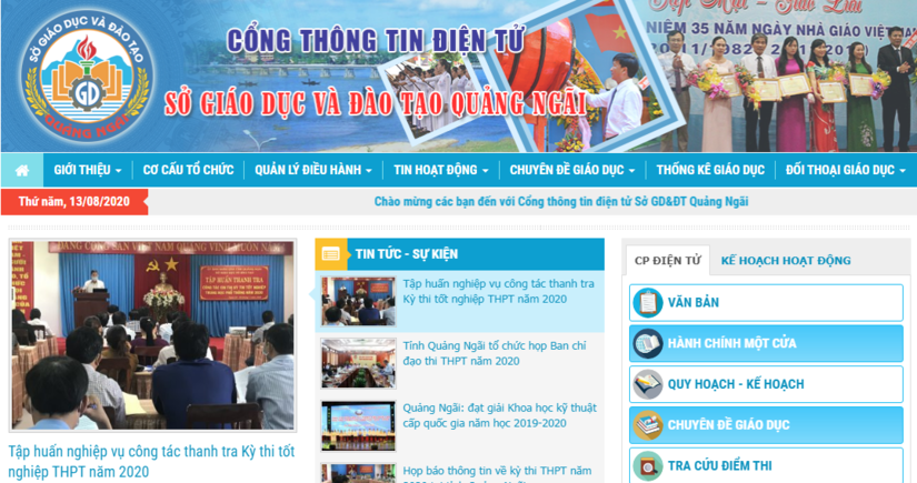 Tra cứu điểm thi THPT quốc gia 2020 tỉnh Quảng Ngãi ở đâu nhanh nhất