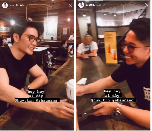 Giữa tin đồn rạn nứt với Hương Giang, Matt Liu rủ Huy Trần đi cafe