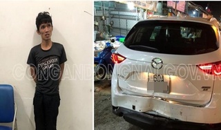 Bị CSGT truy đuổi, thanh niên trộm ô tô điên cuồng tông vào xe lực lượng chức năng