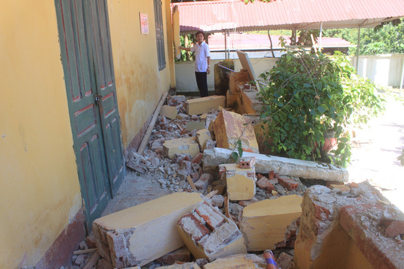 Trường học ở huyện miền núi bị sập trước ngày khai giảng năm học mới