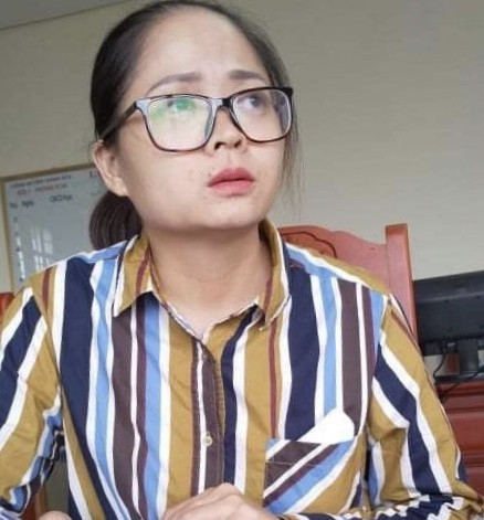 Nguyễn Thị Hồng Vân tại cơ quan công an