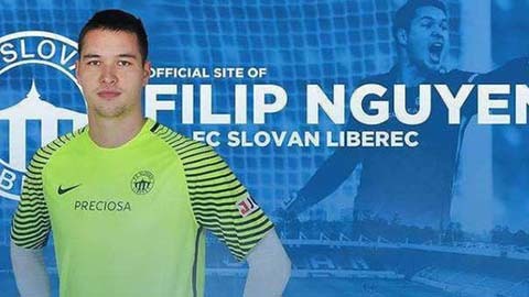 Thủ môn Filip Nguyễn sáng cửa bắt chính ở đội tuyển Séc