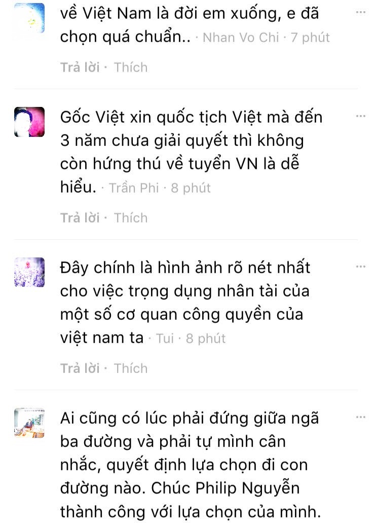 Người hâm phản ứng bất ngờ về quyết định của Filip Nguyễn
