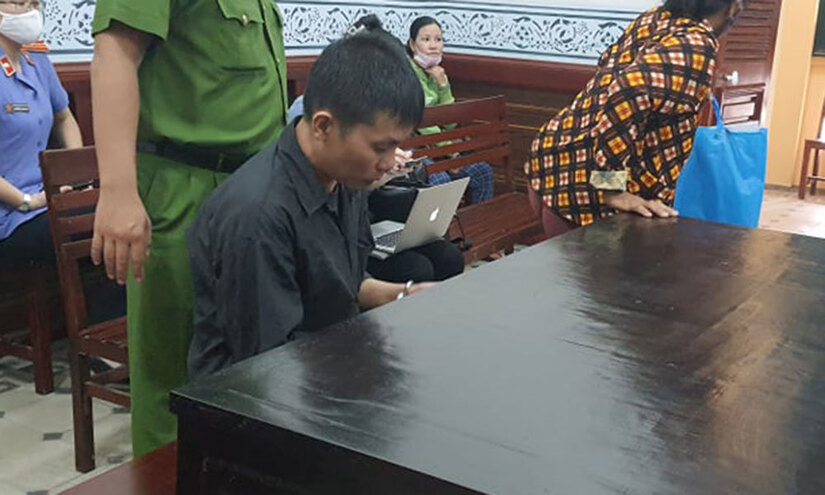 Bị cáo Huỳnh Văn Hiếu tại tòa