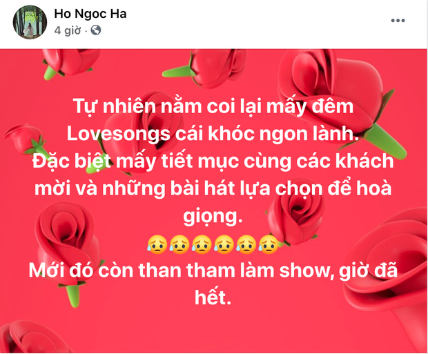 Hồ Ngọc Hà rơi nước mắt sau show cuối trước khi hạ sinh song thai