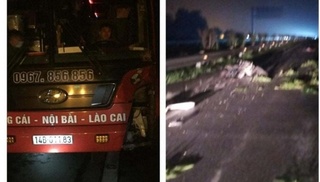 Tìm thân nhân của tài xế đi xe máy t‌ử von‌g trên cao tốc Nội Bài - Lào Cai