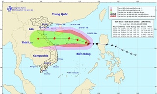 Bão số 8 ngày càng mạnh lên hướng vào Bắc Trung Bộ