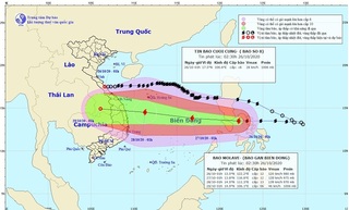 Bão số 9 tăng cấp, hướng vào các tỉnh từ Đà Nẵng đến Phú Yên