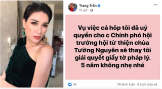 Trang Trần tuyên bố 'xử lý' kẻ ăn chặn 2 tấn cá hộp cứu trợ miền Trung