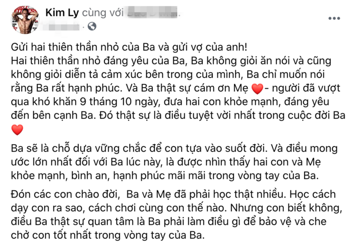 Kim Lý viết tâm thư cảm ơn Hà Hồ sau khi được lên chứ bố