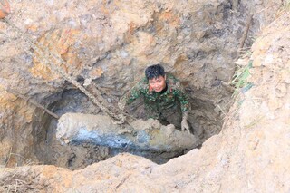 Hủy nổ thành công hai quả bom 'khủng' sau mưa lũ ở Hà Tĩnh
