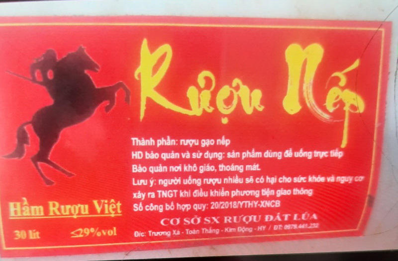 Bộ Công Thương yêu cầu thu hồi sản phẩm Rượu nếp, Hầm Rượu Việt