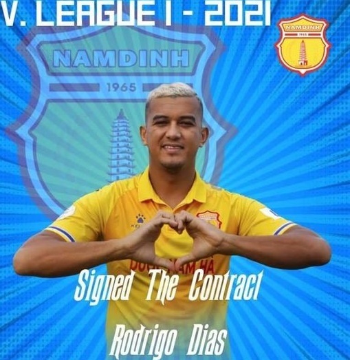 Tiền đạo FC Rodrigo Dias gia nhập DNH Nam Định