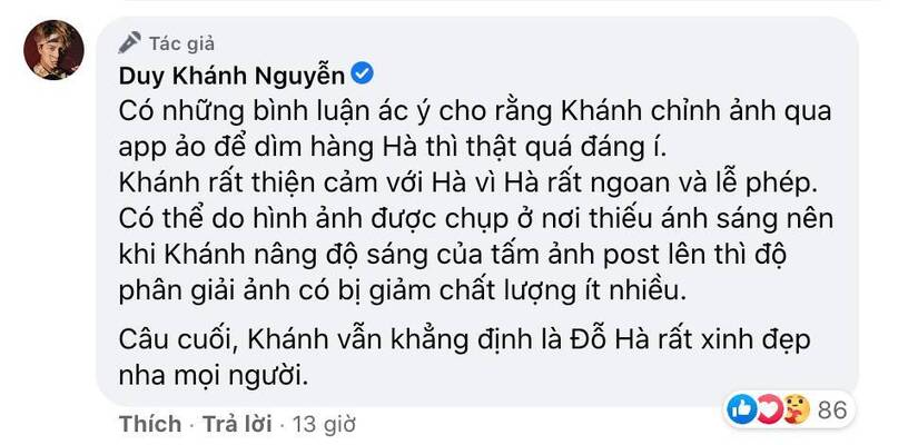 Bị mỉa mai cố tình 'dìm hàng' Hoa hậu Việt Nam Đỗ Thị Hà, Duy Khánh thẳng thắn đáp trả