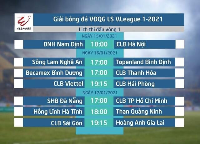 Vòng 1 V.League 2021