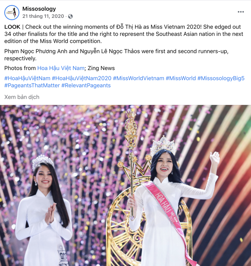 Đỗ Thị Hà bất ngờ được dự đoán lọt Top 10 Miss World 2021
