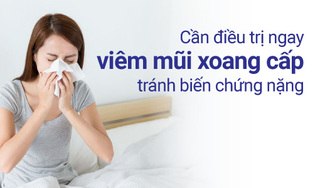 Cần điều trị ngay viêm mũi xoang cấp tránh biến chứng nặng