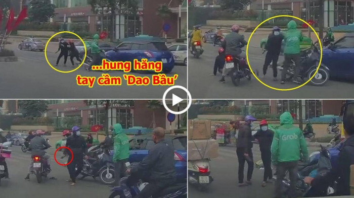 Va chạm giao thông, tài xế Grabbike bị nam thanh niên đuổi đánh