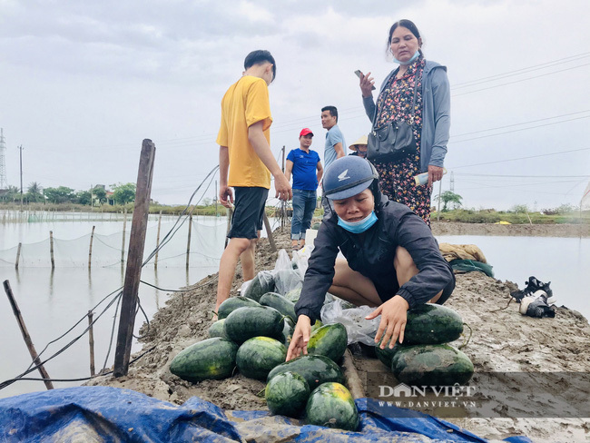 Người dân Quảng Bình gom, mua dưa hấu giúp tài xế xe tải bị lật