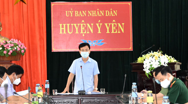Chủ tịch Nam Định phê bình lãnh đạo, Ban Chỉ đạo phòng, chống Covid-19 xã Yên Cường