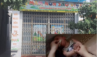 Phẫn nộ clip bé trai 11 tháng tuổi bị nhét giẻ vào miệng tại lớp mầm non