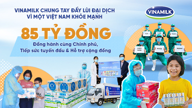 Vinamilk tiếp tục tiếp sức tuyến đầu tại 50 bệnh viện trong giai đoạn chống dịch cao điểm trên cả nước