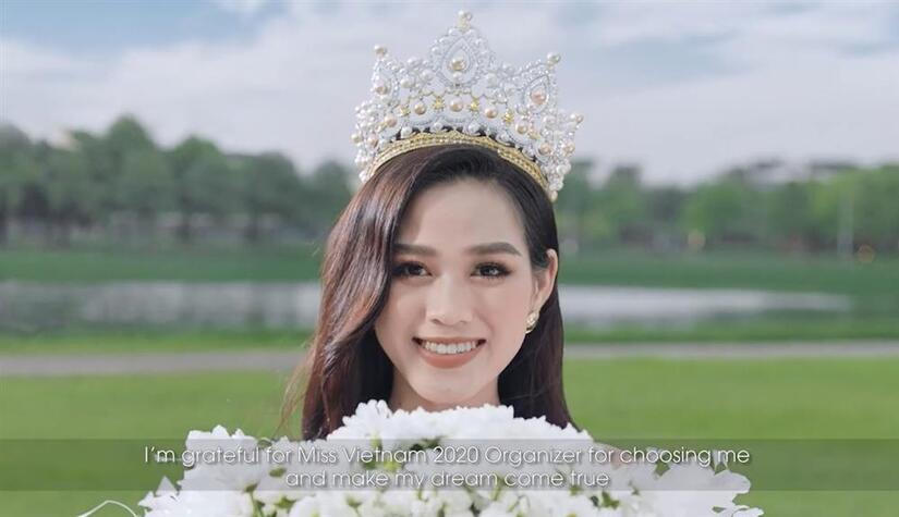 Hoa hậu Đỗ Thị Hà xuất hiện trong clip giới thiệu tại Miss World 2021
