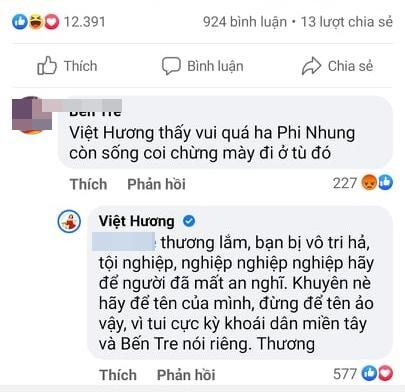 Việt Hương đáp trả khi bị antifan mỉa mai, xúc phạm đến Phi Nhung